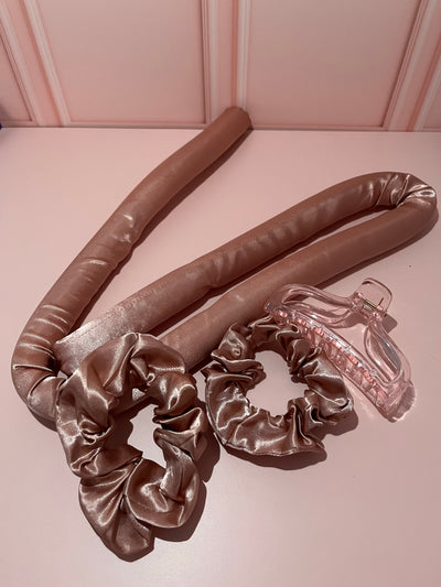 Satin Heatless curls set