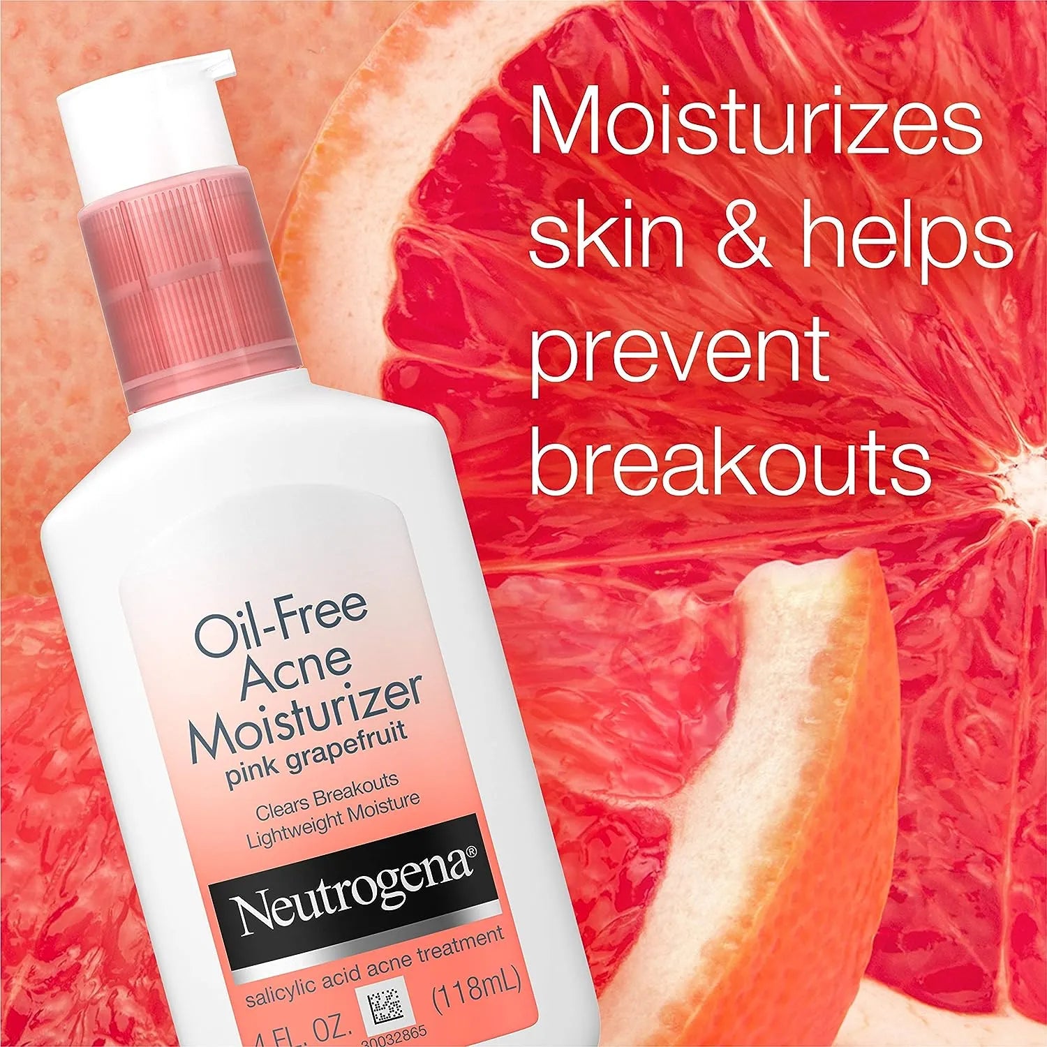 Oil-Free Pink Grapefruit Acne Face Moisturizer with Salicylic Acid