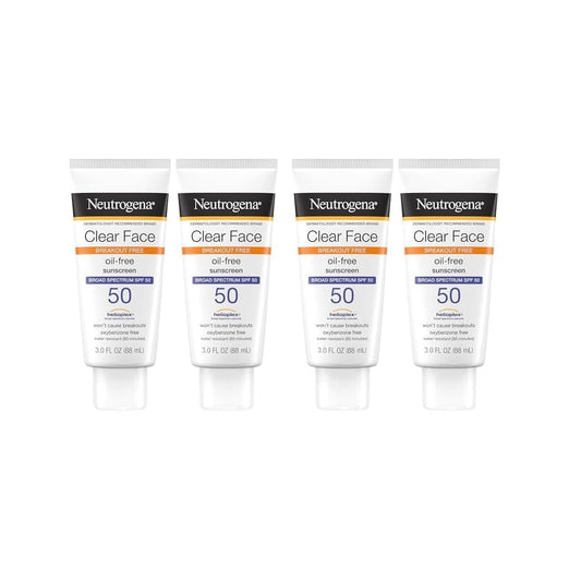 Clear Face Break-Out Free Liquid Lotion Sunscreen Broad Spectrum SPF 50 - 88 ML