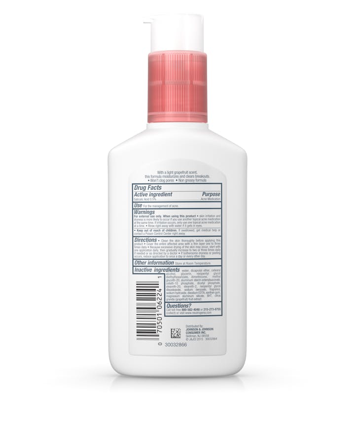 Oil-Free Pink Grapefruit Acne Face Moisturizer with Salicylic Acid 118 ML